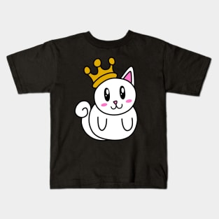 Cute Cat in a Crown Kids T-Shirt